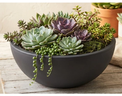 E-shop Kvetináč Kanten 40x16 cm, antracitový%