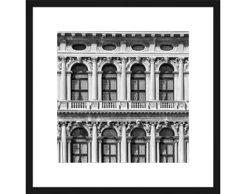 E-shop Rámovaný obraz Architektúra 40x40 cm, čiernobiely%