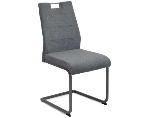 E-shop Jedálenská stolička Lutz, stredne šedá látka%