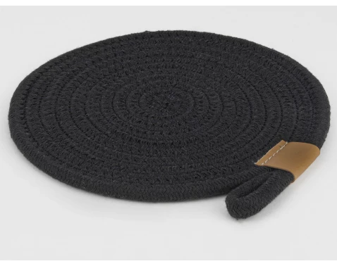 E-shop Podložka pod hrniec LifeStyle 20 cm, čierna bavlna%