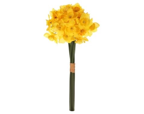 E-shop Umelá kytica Narcisky v pugete 34 cm, žltá%