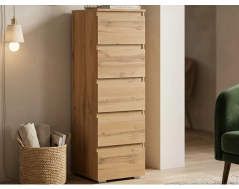 E-shop Vysoká úložná skrinka Image 45 cm, medový dub%