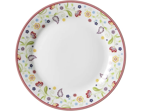 E-shop Plytký tanier Shanti 27 cm, farebné kvety%