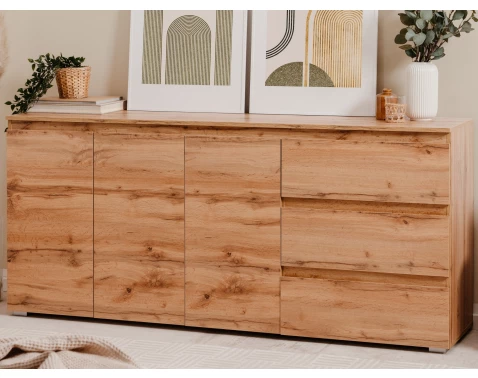 E-shop Široká komoda so zásuvkami Image 179 cm, medový dub%