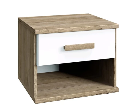 E-shop Nočný stolík Cariba, dub san remo/biely%