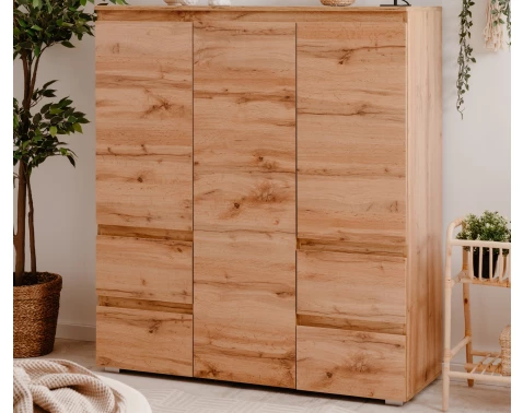 E-shop Vysoká komoda so zásuvkami Image 116 cm, medový dub%