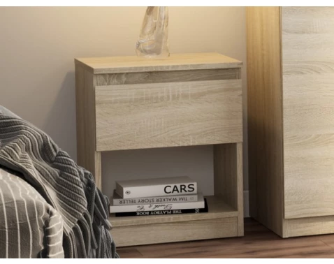 E-shop Skrinka/nočný stolík Carlos 40 cm, dub sonoma%