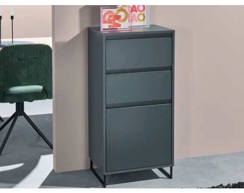 E-shop Komoda so šuplíkmi Cologne, 50 cm, antracitová%