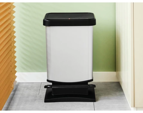 Odpadkový kôš Paso 20 l, strieborný%