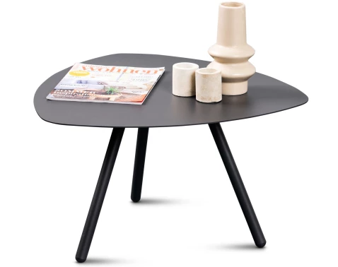 E-shop Stolík Mira, priemer 60 cm, antracitový%