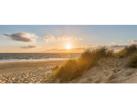 E-shop Panoramatický obraz na plátne Večer pri mori, 140x60 cm%