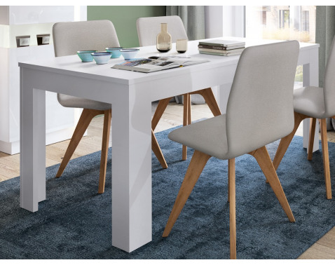 Rozkladací jedálenský stôl Lyon 160x90 cm, biely%