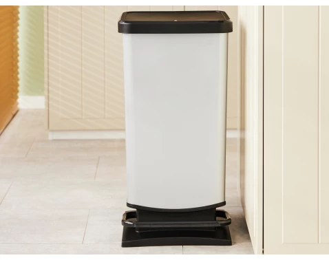 Odpadkový kôš Paso 40 l, strieborný%