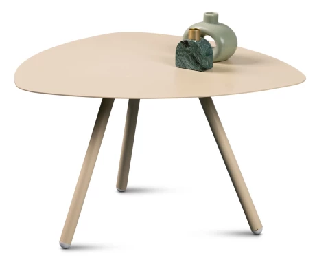 Stolík Mira, priemer 60 cm, béžový%