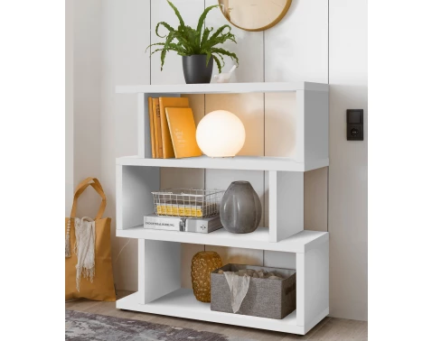 E-shop Regál Bocelli, výška 116 cm, biely%