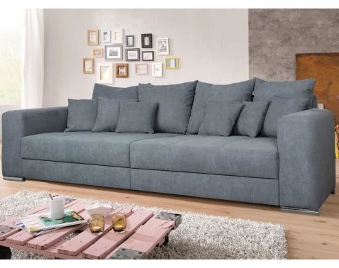 E-shop Široká pohovka Rosa, dymovo šedá látka%