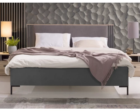E-shop Posteľ s úložným priestorom Ancona 160x200 cm, dub estana/antracit%