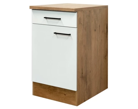 E-shop Dolná kuchynská skrinka Avila, dub lancelot / krémová, šírka 50 cm%