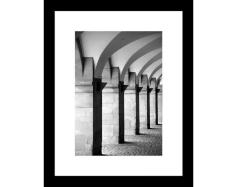 E-shop Rámovaný obraz Architektúra 24x30 cm, čiernobiely%