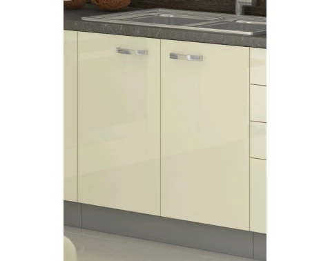 E-shop Kuchynská drezová skrinka Karmen 80ZL, 80 cm, šedá/krémová%