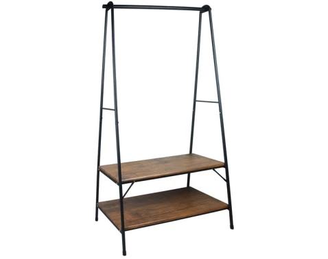 Stojací vešiak Thomson, vintage optika dreva%