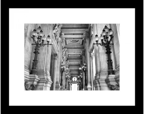 E-shop Rámovaný obraz Architektúra 30x24 cm, čiernobiely%