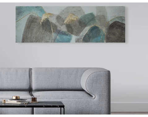 E-shop Ručne maľovaný obraz Abstrakce I 150x50 cm, 3D štruktúra%