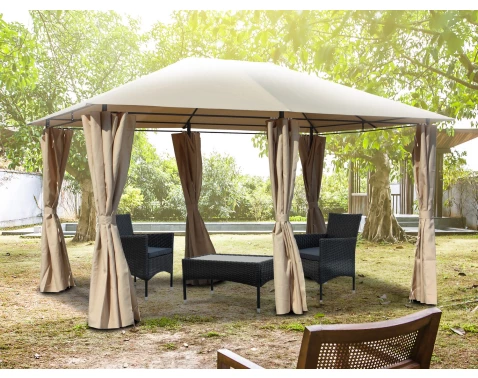 E-shop Veľký záhradný altánok Barbara 400x300 cm, béžový%