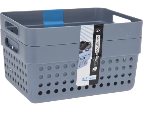 Úložný kôš (2 ks) 1,25 l, rôzne farby%