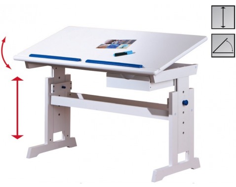 E-shop Polohovateľný písací stôl Baru, menitelná farba záražky