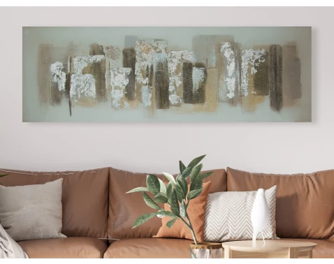 E-shop Ručne maľovaný obraz Abstrakce II 150x50 cm, 3D struktúra%
