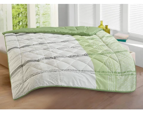 E-shop Letná prikrývka Sommer 140x200 cm, zeleno-biela%