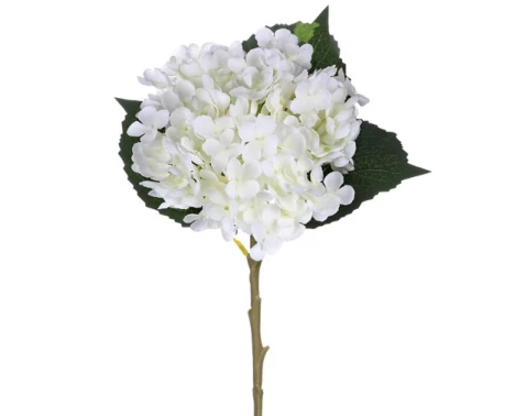 E-shop Umelá kvetina Hortenzia 50 cm, biela%