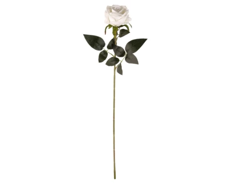 E-shop Umelý kvet Ruža 76 cm, biela%