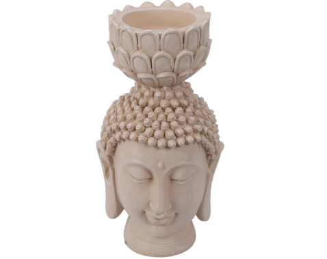 Dekoračná soška/svietnik Hlava Buddhy%