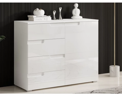 Skrinka Spice, lesklá biela%