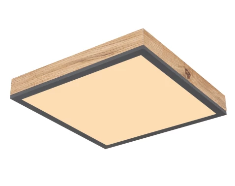 E-shop Stropné LED osvetlenie Doro 30x30 cm, drevený vzhľad%