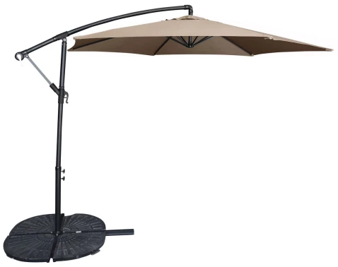 E-shop Záhradný slnečník Jumbo 300 cm, šedo-béžový%