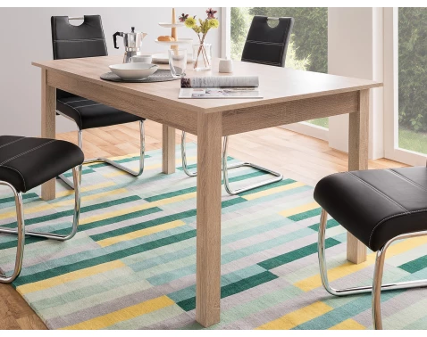 E-shop Rozkladací jedálenský stôl Coburg 120x70 cm, dub sonoma%