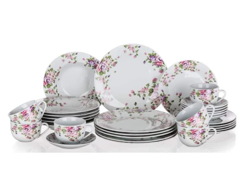 Jedálenský servis  (30 dielov) Beauty, kvetinový vzor%