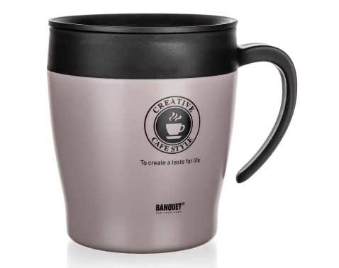 E-shop Cestovný termohrnček s uchom Tazza 330 ml, farba latte%