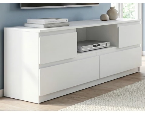 E-shop TV skrinka Carlos, biela, šírka 140 cm%