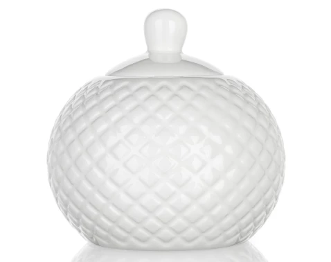 Cukornička Diamond Line, biela s reliefom%