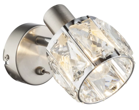 E-shop Nástenná lampa Kris, sklenený krištáľ%