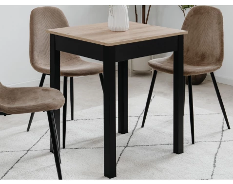 E-shop Jedálenský stôl Capri 60x67 cm, dub artisan/čierny%