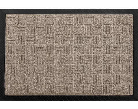 Rohožka 40x60 cm, béžová s čiernymi okrajmi%