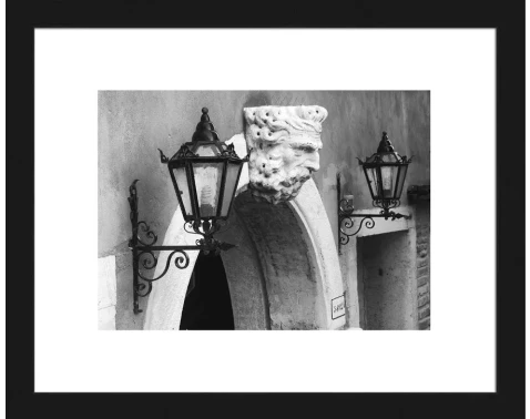 E-shop Rámovaný obraz Lampy 20x25 cm, čiernobiely%