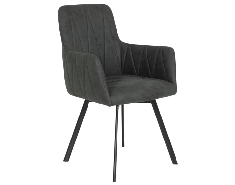 Otočná jedálenská stolička Gesa, antracitová vintage optika kože%