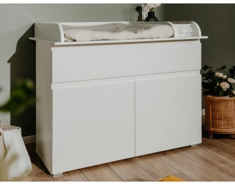 E-shop Skrinka s prebaľovacím pultom Image, biela%