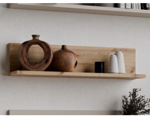 E-shop Polica na stenu Asko Living, 60 cm, dub artisan%